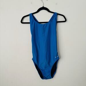 Sporti Blue Racer Back One Piece Swim Suit Women’s Size 38